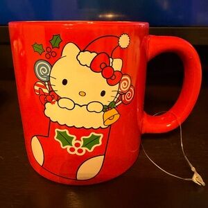 Hello Kitty Red Holiday Mug with Festive Design